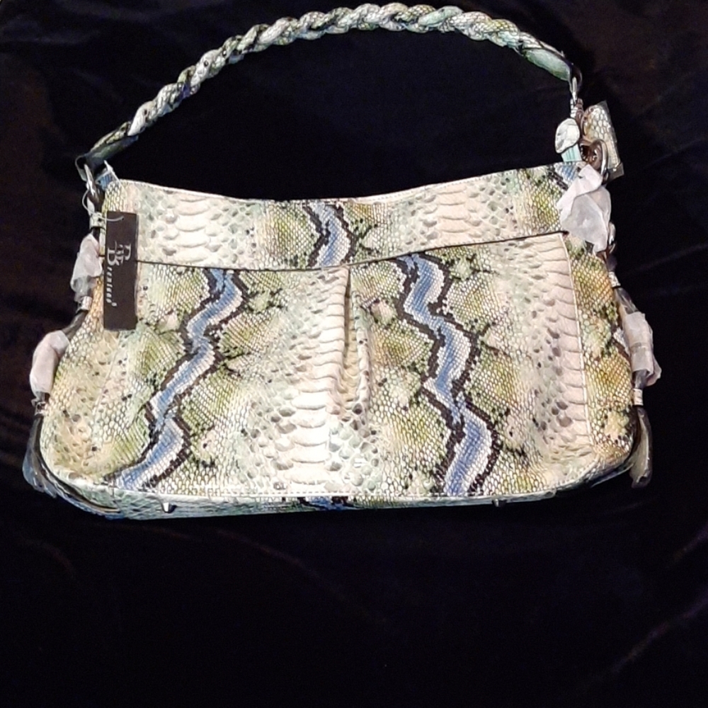 Brentano Ladies Purse-Green Croc-Print